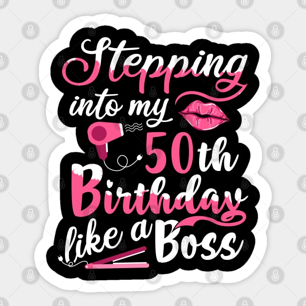 Stepping into My 50th Birthday like a Boss Gift Sticker by BarrelLive